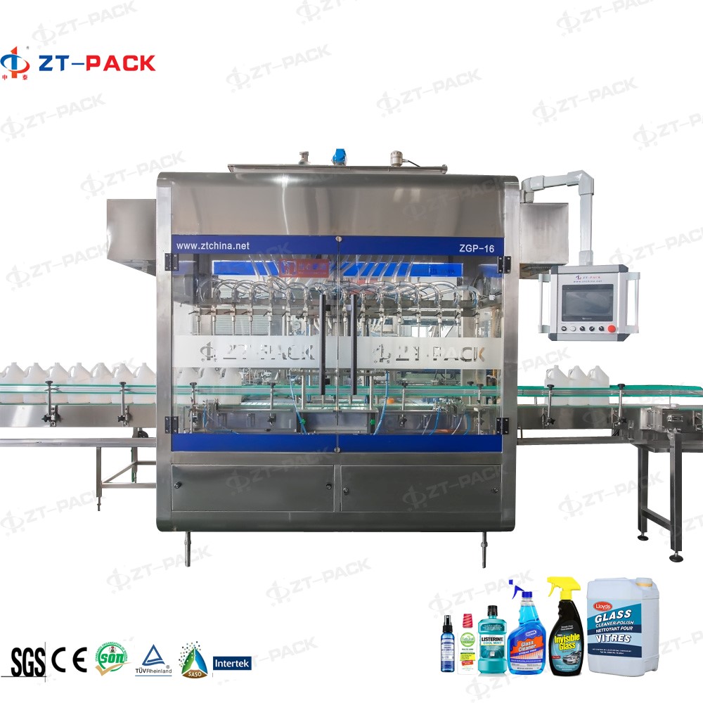 Disinfectant Antiseptic Glass Cleaner Watery Foamy Liquids Filling Machine Packing Line